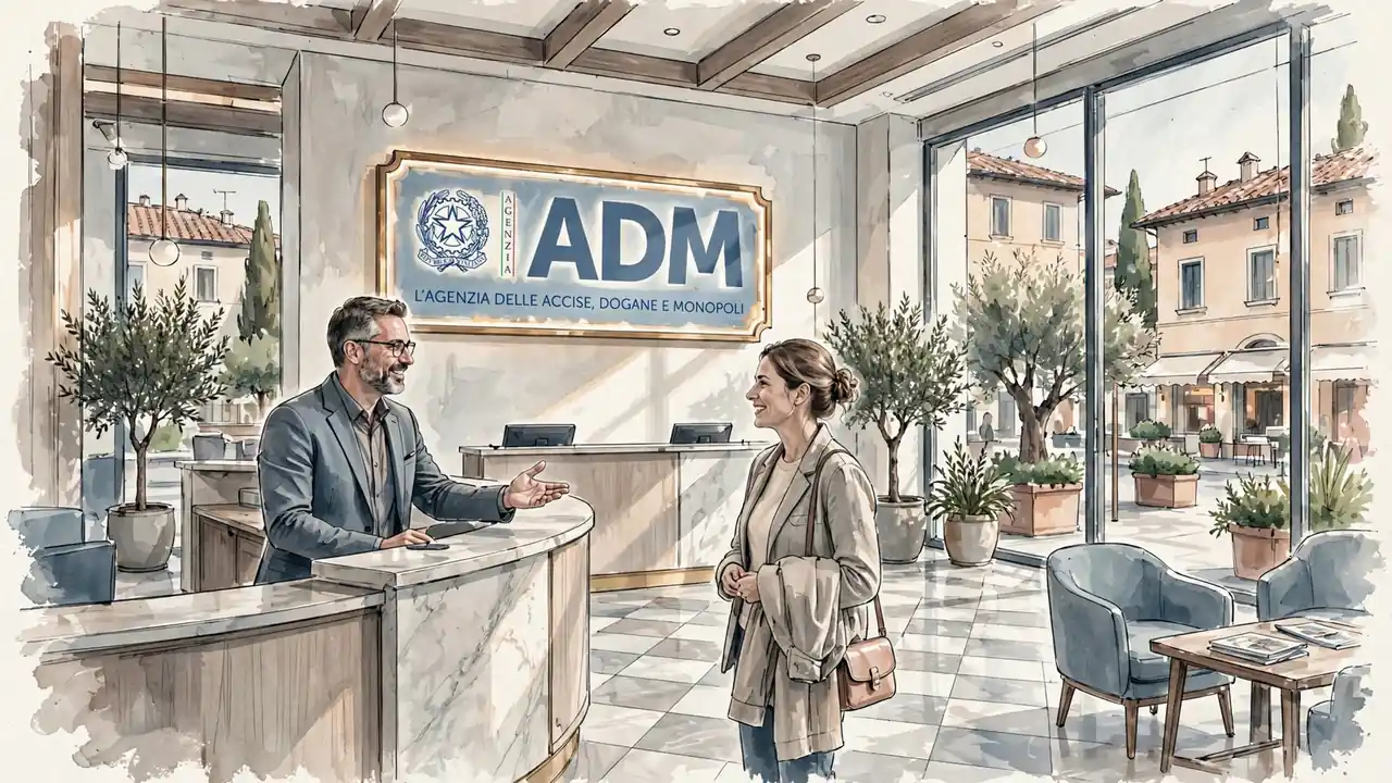 Lobby di un casinò italiano con badge licenza ADM